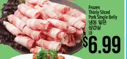 Hmart Frozen Thinly Sliced Pork Single Belly offer