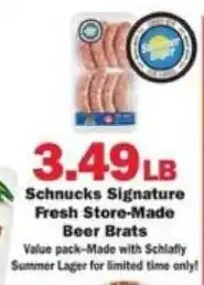 Schnucks Schnucks Signature Fresh Store-Made Beer Brats offer