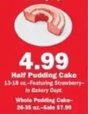 Schnucks Half Pudding Cake offer