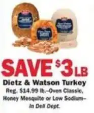 Schnucks Dietz & Watson Turkey offer