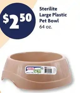 Family Dollar Sterilite Large Plastic Pet Bowl offer