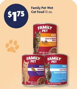 Family Dollar Family Pet Wet Cat Food offer