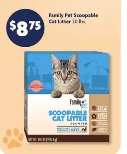 Family Dollar Family Pet Scoopable Cat Litter offer