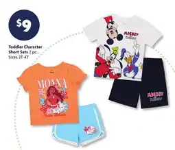 Family Dollar Toddler Character Short Sets offer