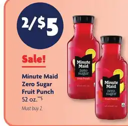 Family Dollar Minute Maid Zero Sugar Fruit Punch offer