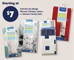 Family Dollar Interiors by Design Shower Curtains, Liners, or Shower Curtain Sets offer