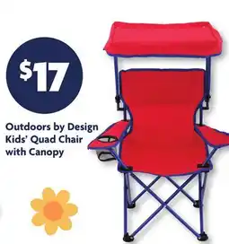 Family Dollar Outdoors by Design Kids' Quad Chair with Canopy offer