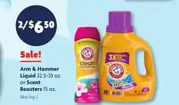 Family Dollar Arm & Hammer Liquid 32.5-33 oz. or Scent Boosters 15 oz offer