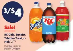 Family Dollar RC Cola, Sunkist, Tahitian Treat, or Nehi offer