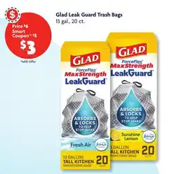 Family Dollar Glad Leak Guard Trash Bags offer
