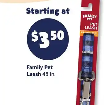 Family Dollar Family Pet Leash offer