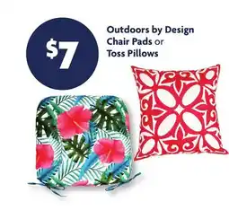 Family Dollar Outdoors by Design Chair Pads or Toss Pillows offer