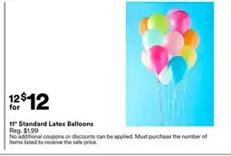 Michaels 11 Standard latex Balloons offer