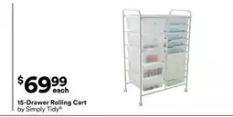 Michaels 15-Drawer rolling Cart by Simply Tidy offer