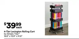 Michaels 4-Tier lexington rolling Cart by Simply Tidy offer