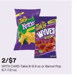 CVS Takis 8-9.9 oz or Barcel Pop 6.7-7.51 oz offer