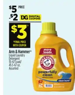 Dollar General Arm & Hammer Liquid Laundry Detergent offer