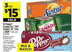 Dollar General Dr Pepper , Canada Dry , 7UP , Sunkist , RC Cola or A&W offer