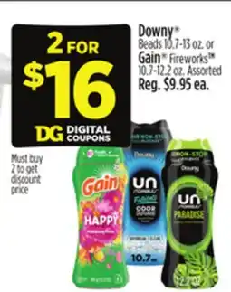 Dollar General Downy Beads 10.7-13 oz. or Gain Fireworks 10.7-12.2 oz offer