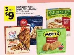 Dollar General Nature Valley , Motts , General Mills or Fiber One Bars 5-8 ct offer