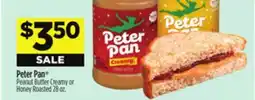 Dollar General Peter Pan Peanut Butter Creamy or Honey Roasted offer
