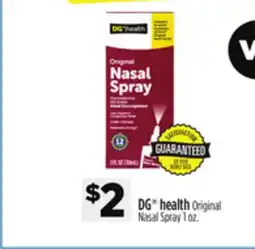 Dollar General DG health Original Nasal Spray offer