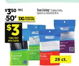 Dollar General True Living Cutlery Forks, Spoons or Assorted offer