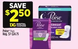 Dollar General Poise Pads offer