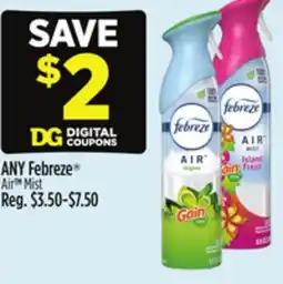 Dollar General ANY Febreze Air Mist offer