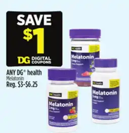 Dollar General ANY DG health Melatonin offer