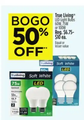 Dollar General True Living LED Light Bulbs offer