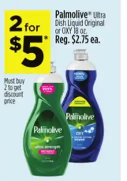 Dollar General Palmolive Ultra Dish Liquid Original or OXY offer