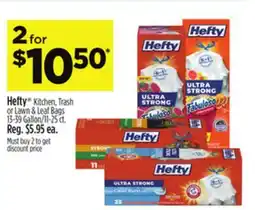 Dollar General Hefty Kitchen, Trash or Lawn & Leaf Bags offer