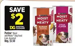 Dollar General Purina Moist and Meaty Dog Food offer