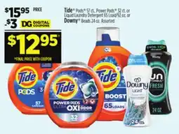 Dollar General Tide Pods , Power Pods or Liquid Laundry Detergent or Downy Beads offer