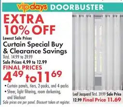 Boscov's Curtain Special Buy & Clearance Savings offer