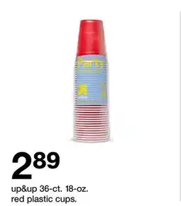 Target up & up 36-ct. 18-oz. red plastic cups offer