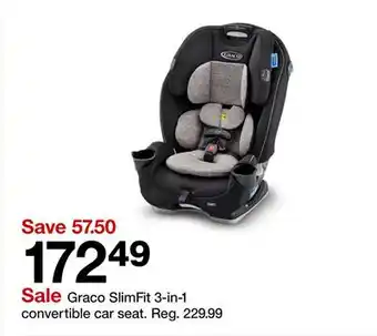 Target Graco SlimFit 3-in-1 convertible car seat offer