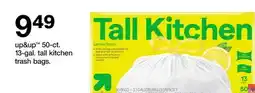 Target up & up 50-ct. 13-gal. tall kitchen trash bags offer