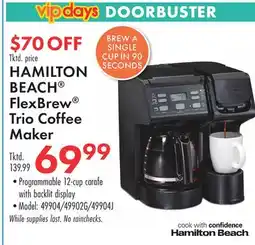 Boscov's HAMILTON BEACH FlexBrew Trio Coffee Maker offer