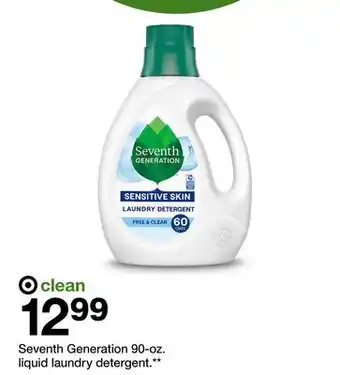 Target Seventh Generation 90-oz. liquid laundry detergent offer