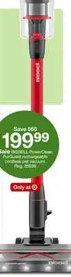 Target BISSELL PowerClean FurGuard rechargeable cordless pet vacuum offer