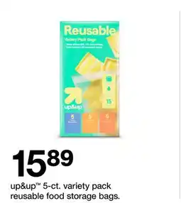 Target up & up 5-ct. variety pack reusable food storage bags offer