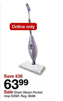Target Sale Shark Steam Pocket mop S3501 offer
