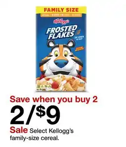 Target Select Kellogg's family-size cereal offer