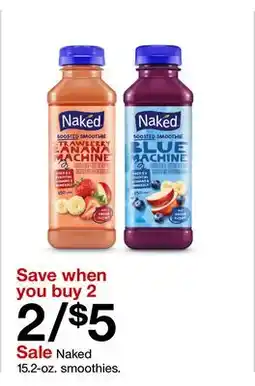 Target Naked 15.2-oz. smoothies offer
