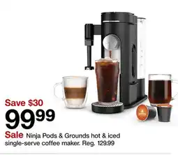 Target Ninja Pods & Grounds hot & iced single-serve coffee maker offer