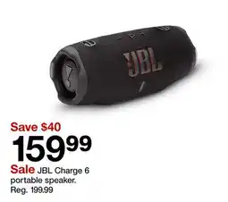 Target JBL Charge 6 portable speaker offer