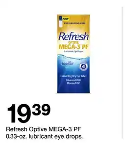 Target Refresh Optive MEGA-3 PF 0.33-oz. lubricant eye drops offer