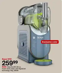 Target Ninja SLUSHi 88-oz. frozen drink maker with RapidChill technology offer